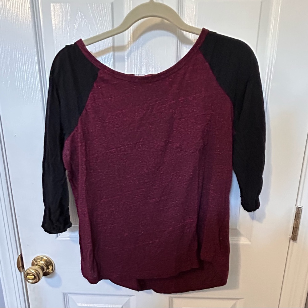 3/4 sleeve baseball tee